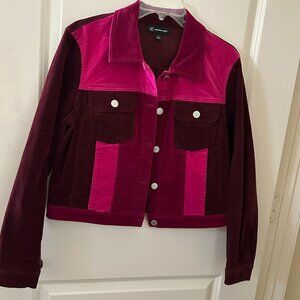 INC Colorblock Corduroy Jacket – Pink & Burgundy